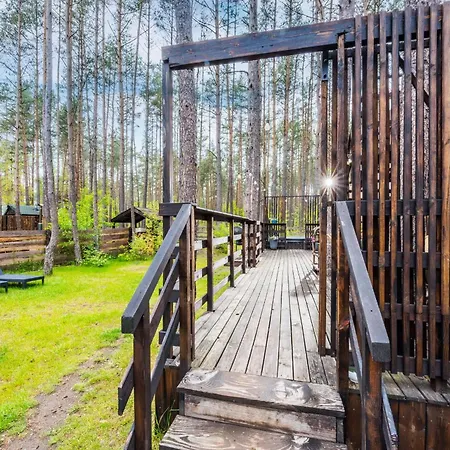 Lubiana180 Scandi Wsrod Drzew Jacuzzi Sauna Kominek I Taras Na Dachu Jezioro Kaszuby Pieski Tylko Do 10kg Za Dodatkowa Oplata Ferienhaus *