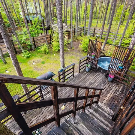 Lubiana180 Scandi Wsrod Drzew Jacuzzi Sauna Kominek I Taras Na Dachu Jezioro Kaszuby Pieski Tylko Do 10kg Za Dodatkowa Oplata Ferienhaus Grzybowo (Pomerania)