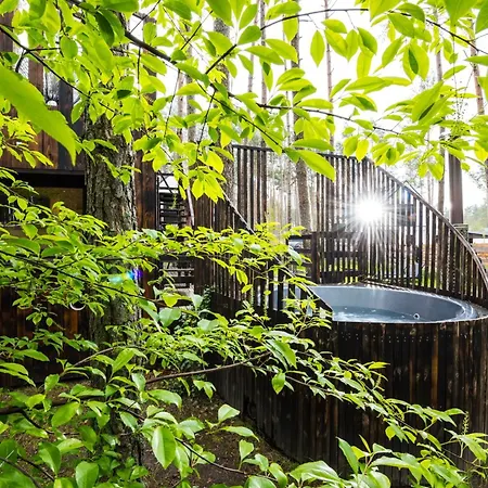 Lubiana180 Scandi Wsrod Drzew Jacuzzi Sauna Kominek I Taras Na Dachu Jezioro Kaszuby Pieski Tylko Do 10kg Za Dodatkowa Oplata Ferienhaus