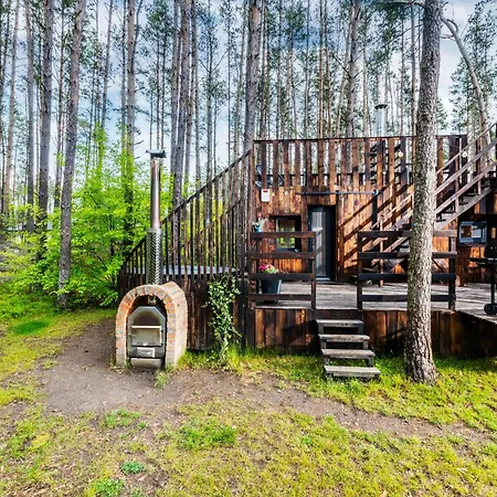 Lubiana180 Scandi Wsrod Drzew Jacuzzi Sauna Kominek I Taras Na Dachu Jezioro Kaszuby Pieski Tylko Do 10kg Za Dodatkowa Oplata Ferienhaus *