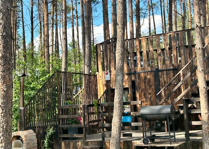 Lubiana180 Scandi Wsrod Drzew Jacuzzi Sauna Kominek I Taras Na Dachu Jezioro Kaszuby Pieski Tylko Do 10kg Za Dodatkowa Oplata Semesterbostad