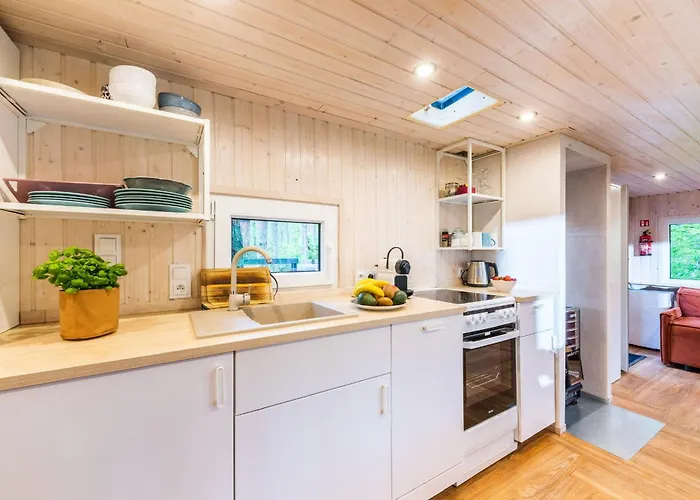 Lubiana180 Scandi Wsrod Drzew Jacuzzi Sauna Kominek I Taras Na Dachu Jezioro Kaszuby Pieski Tylko Do 10kg Za Dodatkowa Oplata Semesterbostad *