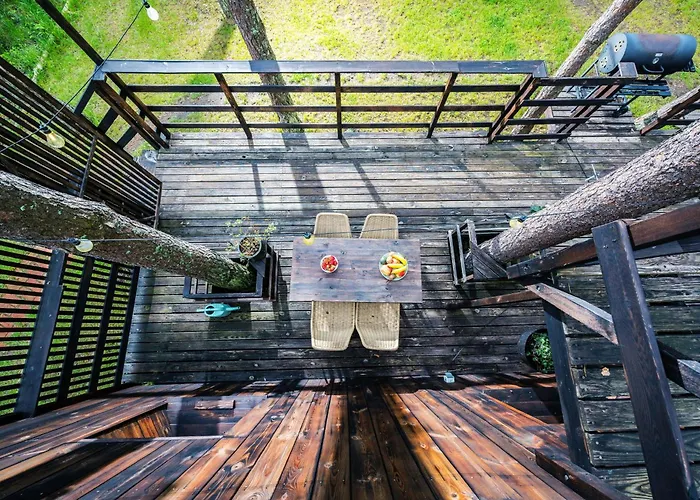 Semesterbostad Lubiana180 Scandi Wsrod Drzew Jacuzzi Sauna Kominek I Taras Na Dachu Jezioro Kaszuby Pieski Tylko Do 10kg Za Dodatkowa Oplata Grzybowo (Pomerania)