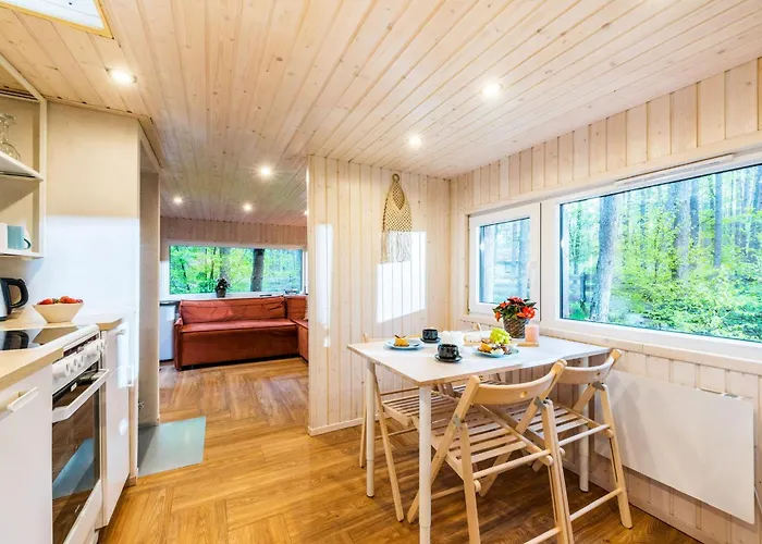 Lubiana180 Scandi Wsrod Drzew Jacuzzi Sauna Kominek I Taras Na Dachu Jezioro Kaszuby Pieski Tylko Do 10kg Za Dodatkowa Oplata Semesterbostad *