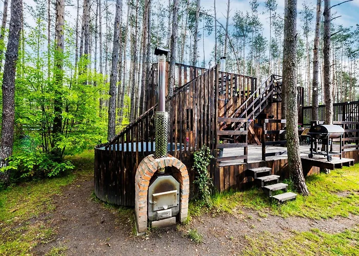 Lubiana180 Scandi Wsrod Drzew Jacuzzi Sauna Kominek I Taras Na Dachu Jezioro Kaszuby Pieski Tylko Do 10kg Za Dodatkowa Oplata *