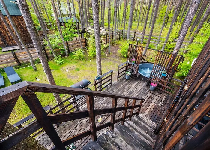 Lubiana180 Scandi Wsrod Drzew Jacuzzi Sauna Kominek I Taras Na Dachu Jezioro Kaszuby Pieski Tylko Do 10kg Za Dodatkowa Oplata Semesterbostad Grzybowo (Pomerania)