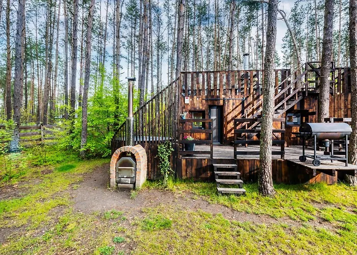 Lubiana180 Scandi Wsrod Drzew Jacuzzi Sauna Kominek I Taras Na Dachu Jezioro Kaszuby Pieski Tylko Do 10kg Za Dodatkowa Oplata Semesterbostad *